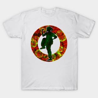 Tai Chi Posture Over Woven Ring T-Shirt